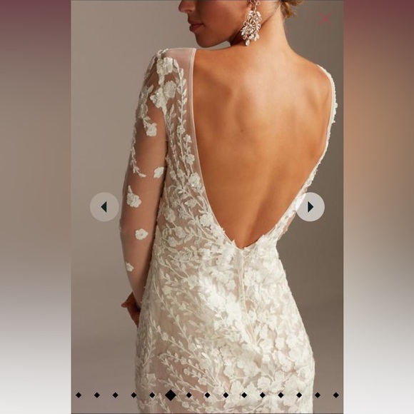 David bridal Wedding dress , size 2 - Picture 7 of 14